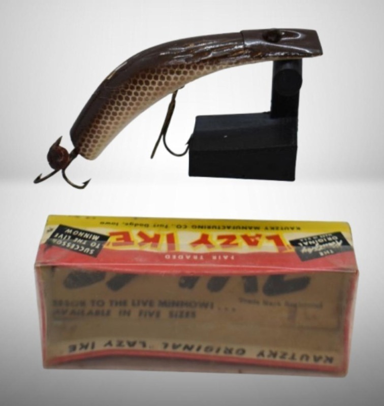 Kautzky Lazy Ike 3 fishing lure with box and paperwork