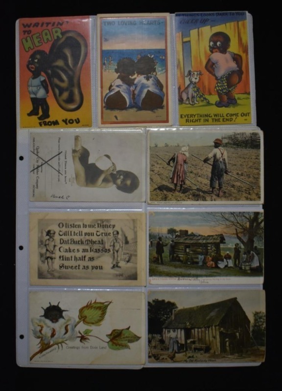 Assortment of (17) Black Americana postcards, post dates 1930/ 40/ 50's
