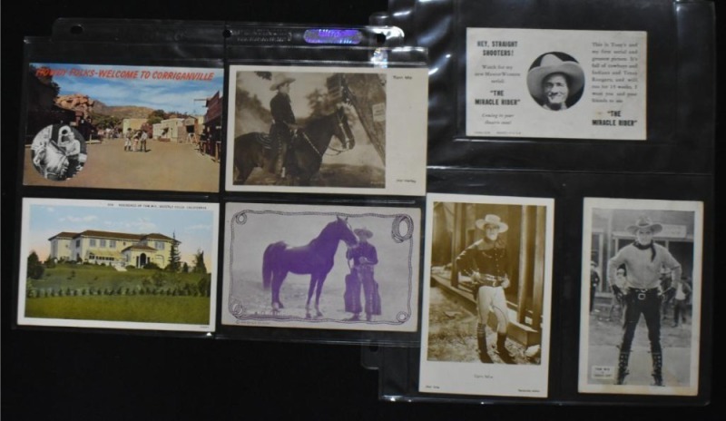 (6) Vintage Tom Mix postcards