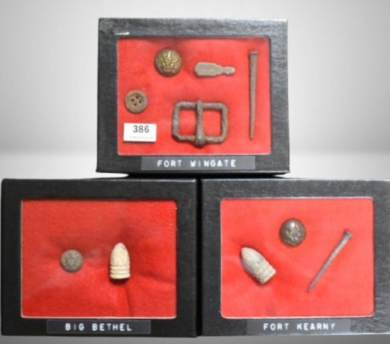(3) Small displays of military artifacts - Ft. Kearny, Ft. Wingate and Big Bethel