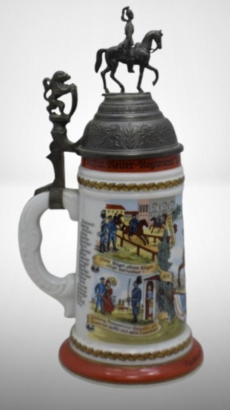 Mrkd. Made in Western Germany 12" scenic stein