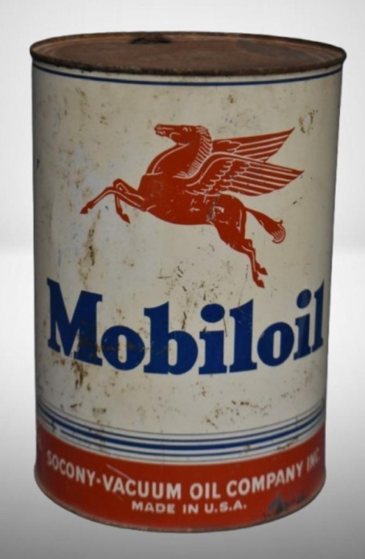 Mobiloil 5 qt. oil can