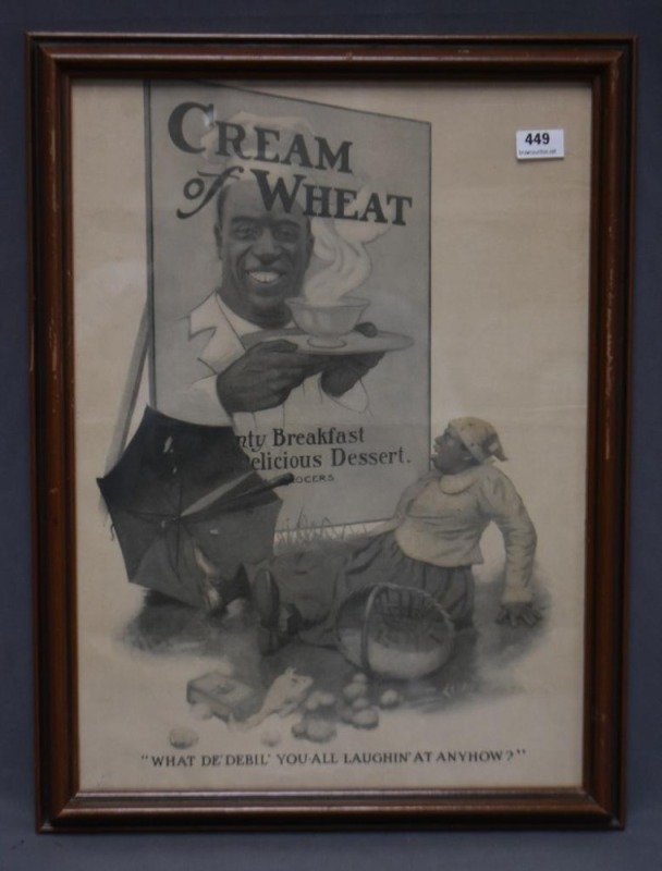 Black Americana "Cream of Wheat" by Leslie Thrasher (1889-1936) advertising print