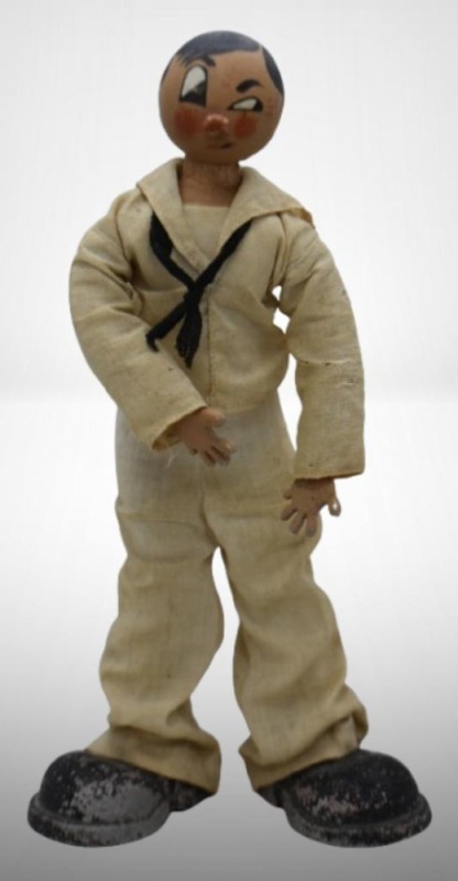 Vintage 10" sailor soft body figure/ doll