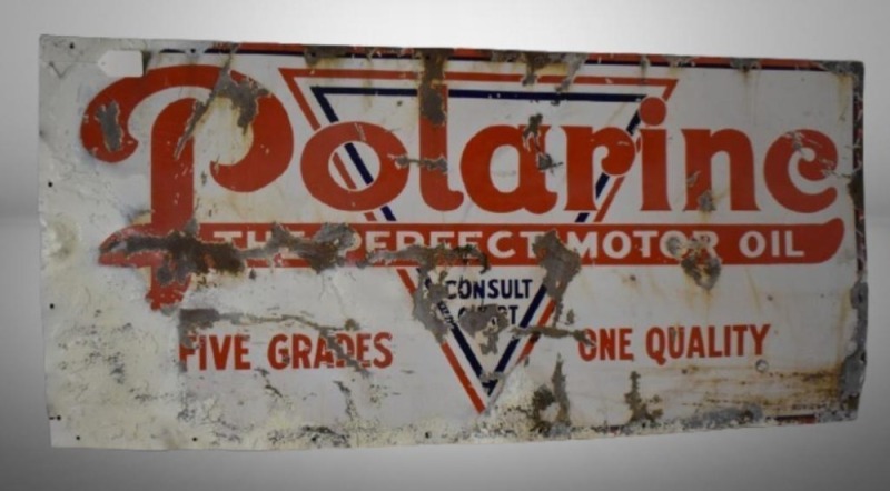 Polarine Perfect Motor Oil SSP advertising sign