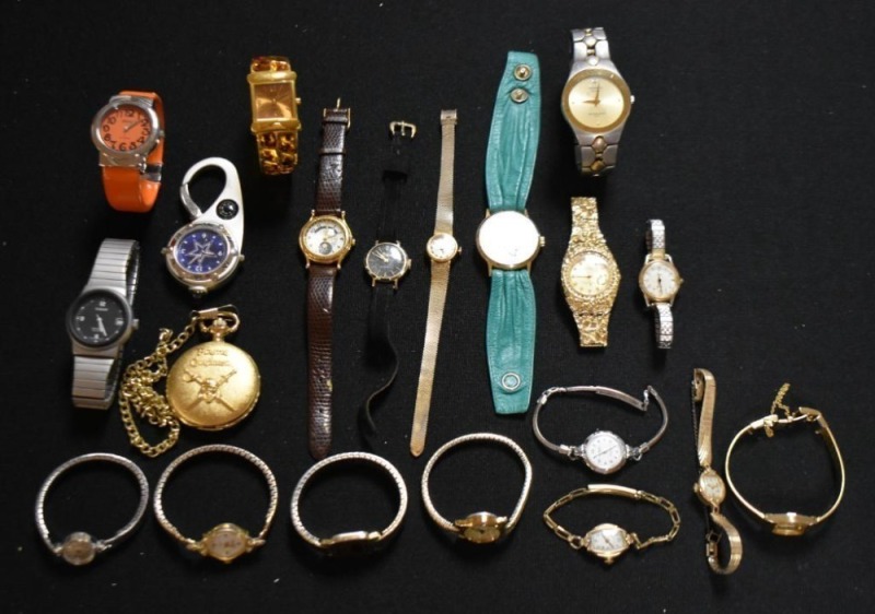 Box lot assortment of watches