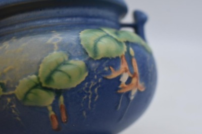 Roseville Fuchsia 645-3" vase, blue - 5