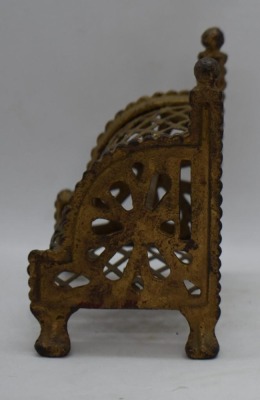 Cast Iron and mesh cash register still bank - 2