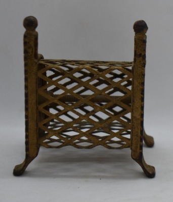 Cast Iron and mesh cash register still bank - 3