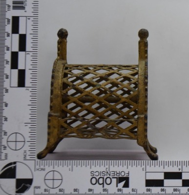 Cast Iron and mesh cash register still bank - 7
