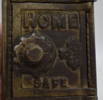 Cast Iron combination Home Safe still bank - 7