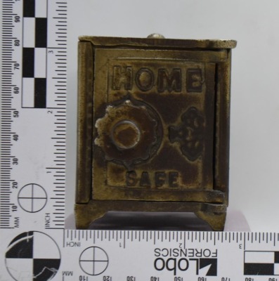 Cast Iron combination Home Safe still bank - 8