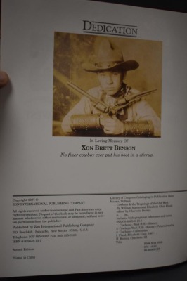 (2) Hard back books: 1 - Cowboys & the Trappings of the Old West, by William Manns/Elizabeth Clair Flood, Zon International Publishing Company, NM, 1997; 2 - Cowboy Culture, The Last Frontier of American Antiques, by Michael Friedman, Schiffer Publishing, - 9