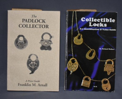 (2) Paperback books: 1 - Collectible Locks: An Identification & Value Guide, by Richard Holiner, Collector Books, KY, 1979; 2 - Padlock Collector: A Price Guide, Sixth Edition, by Franklin M. Arnall, The Collector, CA, 1996/98 - 2