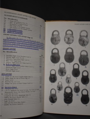 (2) Paperback books: 1 - Collectible Locks: An Identification & Value Guide, by Richard Holiner, Collector Books, KY, 1979; 2 - Padlock Collector: A Price Guide, Sixth Edition, by Franklin M. Arnall, The Collector, CA, 1996/98 - 6