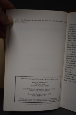 (2) Paperback books: 1 - Collectible Locks: An Identification & Value Guide, by Richard Holiner, Collector Books, KY, 1979; 2 - Padlock Collector: A Price Guide, Sixth Edition, by Franklin M. Arnall, The Collector, CA, 1996/98 - 8