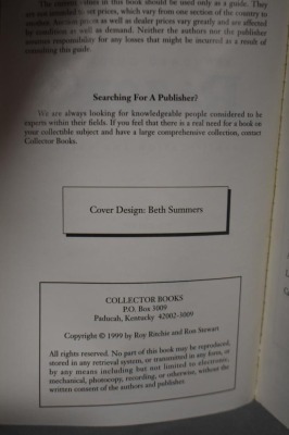 (3) Paperback books: 1 - Straight Razor Collection: An Illustrated History and Price Guide, by Robert A. Doyle, Collector Books, KY, 1980; 2 - Standard Guide to Razors: Identification and Values, by Roy Ritchie/Ron Stewart, Collector Books, KY, 1995; 3 - - 4
