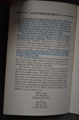 (3) Paperback books: 1 - Straight Razor Collection: An Illustrated History and Price Guide, by Robert A. Doyle, Collector Books, KY, 1980; 2 - Standard Guide to Razors: Identification and Values, by Roy Ritchie/Ron Stewart, Collector Books, KY, 1995; 3 - - 8