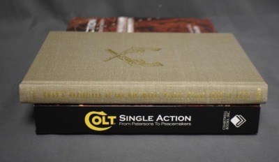 (2) Hard back books: 1 - Colt's Variations of the Old Model Pocket Pistol, 1848-1872, Second Revised Edition, by P.L. Shumaker, Borden Publishing Company, 1966; 2 - Colt Single Action: From Patersons to Peacemakers, by Dennis Adler, Chartwell Books Inc., 