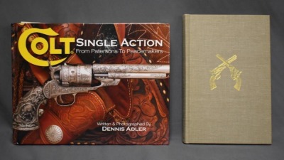 (2) Hard back books: 1 - Colt's Variations of the Old Model Pocket Pistol, 1848-1872, Second Revised Edition, by P.L. Shumaker, Borden Publishing Company, 1966; 2 - Colt Single Action: From Patersons to Peacemakers, by Dennis Adler, Chartwell Books Inc., - 2
