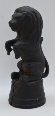 A.C. Williams Cast Iron Circus lion on pedestal, 5.25" tall