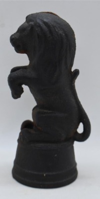 A.C. Williams Cast Iron Circus lion on pedestal, 5.25" tall - 3