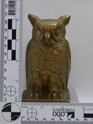 Vindex Cast aluminum 4.25" Owl still bank - 7
