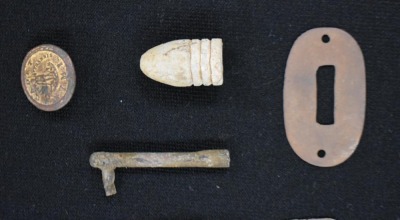 Small display of military relics/ artifacts from New Market, Virginia - 4