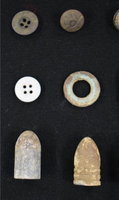 Small display of military relics/ artifacts from Petersburg, VA. - 3