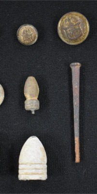 Small display of military relics/ artifacts from Petersburg, VA. - 5