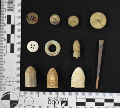 Small display of military relics/ artifacts from Petersburg, VA. - 12