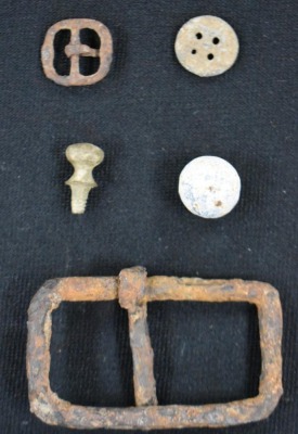 Small display of military relics/ artifacts from Trail of Tears, Ft. Gibson - 4