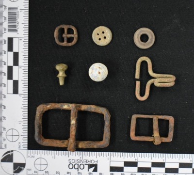Small display of military relics/ artifacts from Trail of Tears, Ft. Gibson - 6