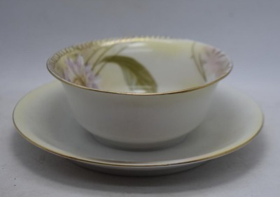 Mrkd. R.S. Germany condiment bowl w/ attached underplate - 4