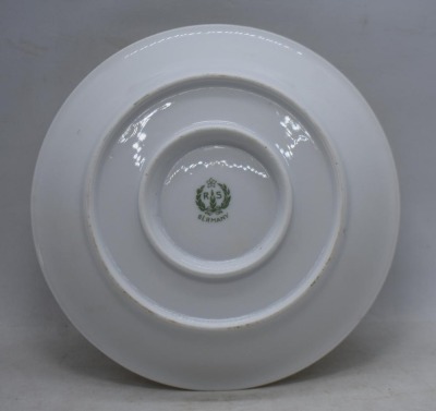 Mrkd. R.S. Germany condiment bowl w/ attached underplate - 6