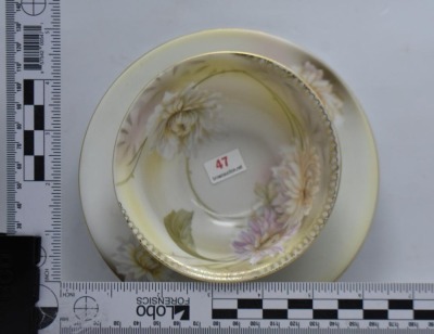 Mrkd. R.S. Germany condiment bowl w/ attached underplate - 9