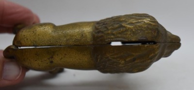 Cast Iron gold Lion 4.75" still bank - 6