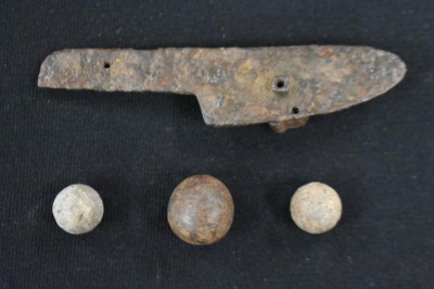 Small display of military relics/ artifacts from Presidio/ The TX Revolution - 4