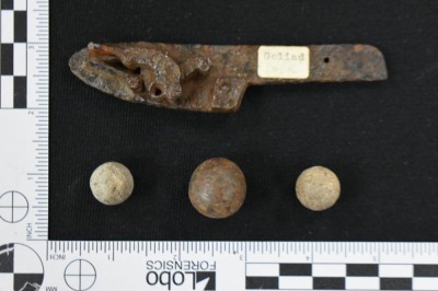 Small display of military relics/ artifacts from Presidio/ The TX Revolution - 5