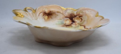 (2) Mrkd. Bavaria Charlotte 7.5"d serving bowls decorated with cotton bolls - 3