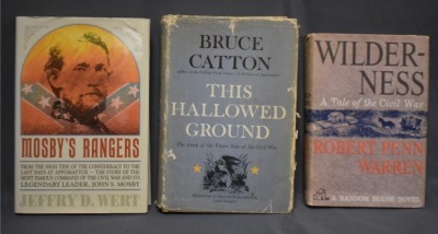 (3) Hard back books: 1 - This Hallowed Ground: The Story of the Union Side of the Civil War, by, Doubleday & Company, Inc. NY, 1955/56 Bruce Catton; 2 - Wilderness: A Tale of the Civil War, Book Club Edition, by Robert Penn Warren, Random House, NY, 1961; - 2