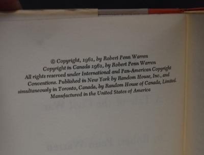 (3) Hard back books: 1 - This Hallowed Ground: The Story of the Union Side of the Civil War, by, Doubleday & Company, Inc. NY, 1955/56 Bruce Catton; 2 - Wilderness: A Tale of the Civil War, Book Club Edition, by Robert Penn Warren, Random House, NY, 1961; - 9