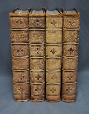 (4) Hard back volumes of The Century Company's War Book, Battles and Leaders of the Civil War, leatherbound, pub by The Century Co., NY, C.1884-1887