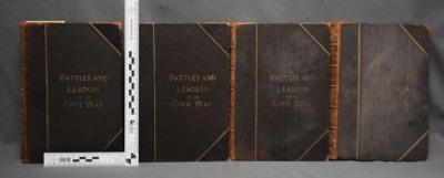 (4) Hard back volumes of The Century Company's War Book, Battles and Leaders of the Civil War, leatherbound, pub by The Century Co., NY, C.1884-1887 - 4