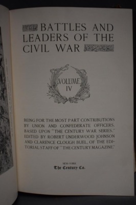 (4) Hard back volumes of The Century Company's War Book, Battles and Leaders of the Civil War, leatherbound, pub by The Century Co., NY, C.1884-1887 - 7