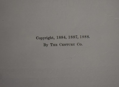 (4) Hard back volumes of The Century Company's War Book, Battles and Leaders of the Civil War, leatherbound, pub by The Century Co., NY, C.1884-1887 - 8