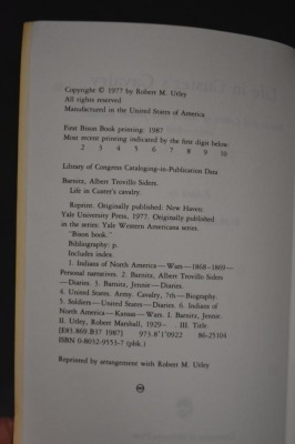 (3) Paperback books: 1 - A Dispatch to Custer: The Tragedy of Lieutenant Kidder, by Randy Johnson/Nancy Allan, Mountain Press Publishing Company, 1999; 2 -Son of the Morning Star: Custer and the Little Bighorn, by Evan S. Connell, Harper & Row Publishers, - 5