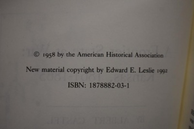 (2) Books: 1 - Hardback book, John Brown's Body, by Stephen Vincent Benet, International Collector's Library, NY, 1954/55; 2 - Paperback book, A Frontier State at War: Kansas 1861-1865, by Albert Castel, Kansas Heritage Press, 1958, 1992 - 5