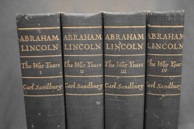 (4) Hard back volumes of Abraham Lincoln, The War Years by Carl Sandburg - 2