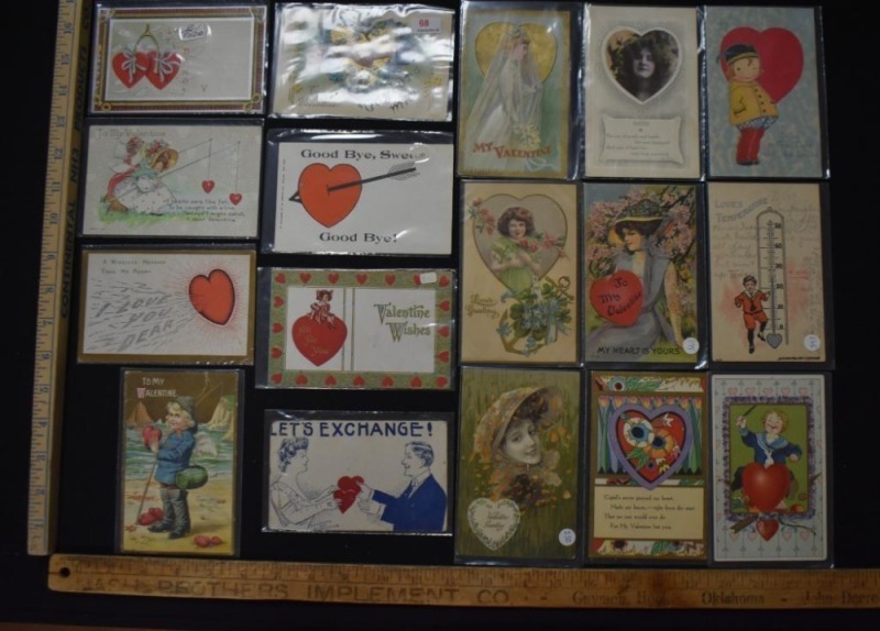 (17) Vintage valentines, post dates early 1900's